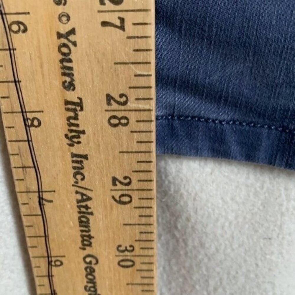 Soft Surroundings Women Medium Metro Denim Snap Ankle Blue Pull On Jeans 33x28.5 - Picture 4 of 9